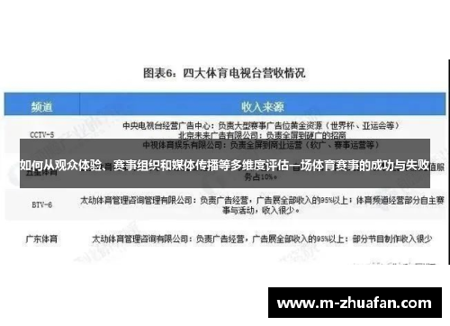 如何从观众体验、赛事组织和媒体传播等多维度评估一场体育赛事的成功与失败